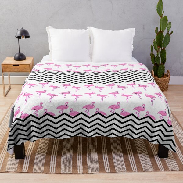 Item preview, Pink Flamingos Pattern with Chevron Stripes designed and sold by Tammy Winand Arts.