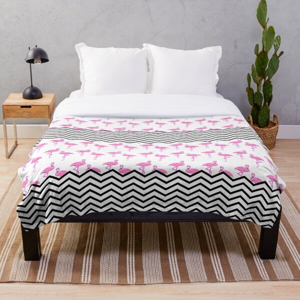 Item preview, Pink Flamingos Pattern with Chevron Stripes designed and sold by Tammy Winand Arts.