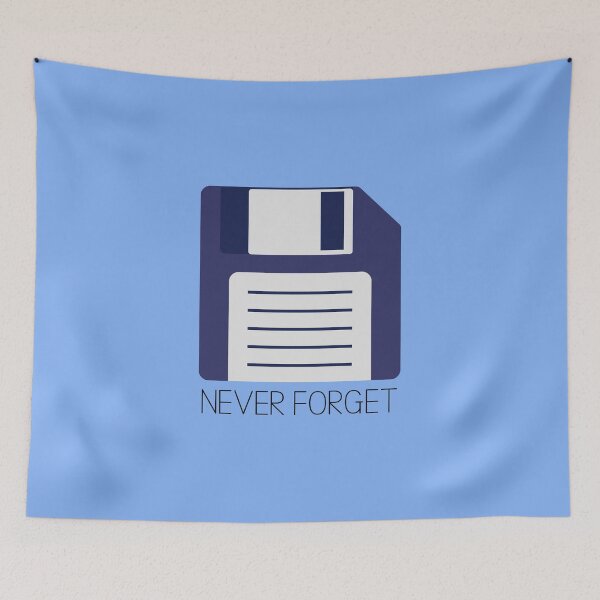 Item preview, Never Forget floppy disk retro design designed and sold by onehotturkey.