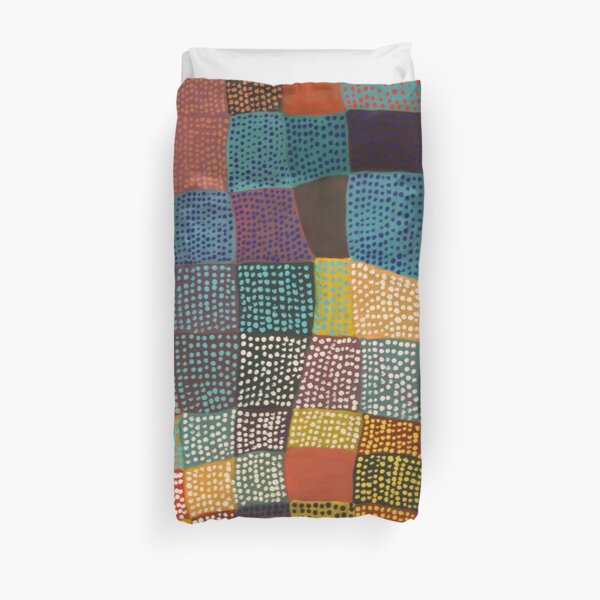 Dot Patchwork Landscape Duvet Cover