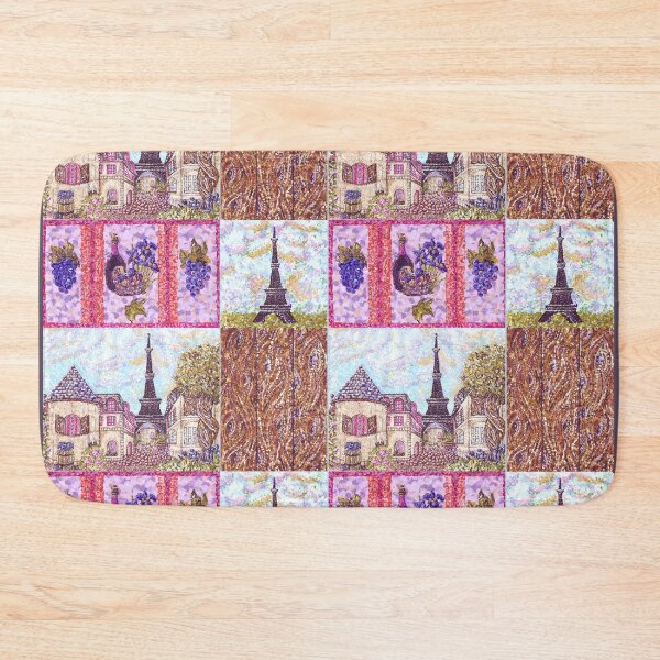 Item preview, Paris Inspired Pointillism Grapes Wine Wood by Kristie Hubler designed and sold by kristiehubler.