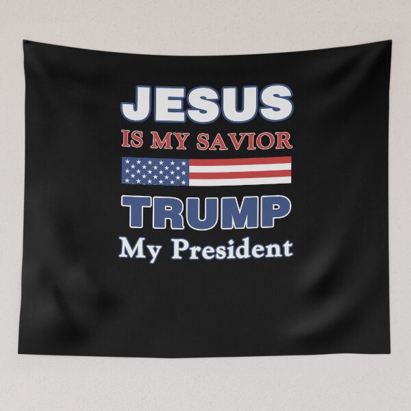 Aperçu de l'œuvre Jésus Mon Sauveur Trump Mon Président Campaing 2020 créée et vendue par Sutra-Lotus-Co.