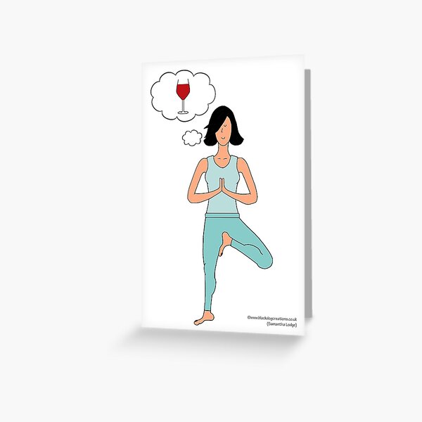 Yoga Classes - Funny Yoga Card Meditation Card - Inner Peace - Yellow  Greeting Card for Sale by BDogCreations