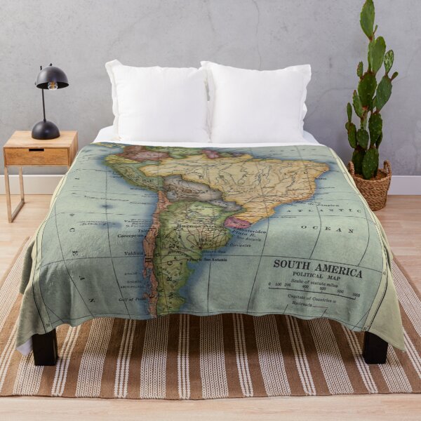 Item preview, Vintage Map of South America (1921) designed and sold by BravuraMedia.