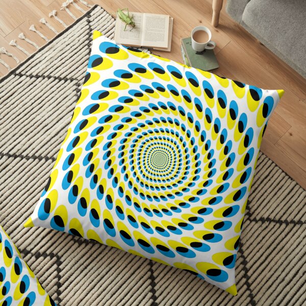#MOVING #EYE #ILLUSION #Pattern, design, circular, abstract, illustration, art Floor Pillow