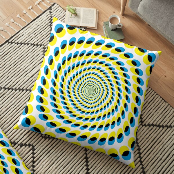 #MOVING #EYE #ILLUSION #Pattern, design, circular, abstract, illustration, art Floor Pillow