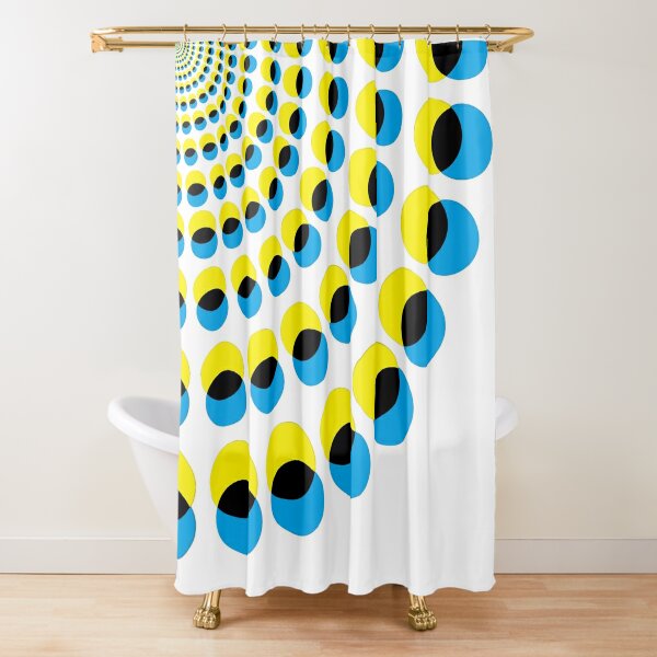 #Illustration, #art, #pattern, #design, abstract,  repetition, funky, geometric shape, circle  Shower Curtain