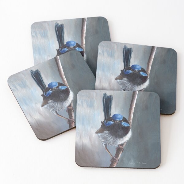 Item preview, Superb Fairy Wren  - Australian Bird Art - Wren Art - Blue Wren designed and sold by JanetMGraham.