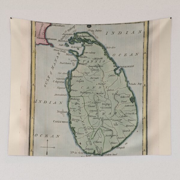 Item preview, Vintage Map of Sri Lanka (1801) designed and sold by BravuraMedia.