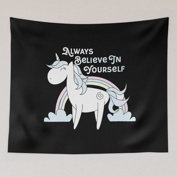 Item preview, Cute Unicorn design Always Believe In Yourself designed and sold by NoveltyMerch.