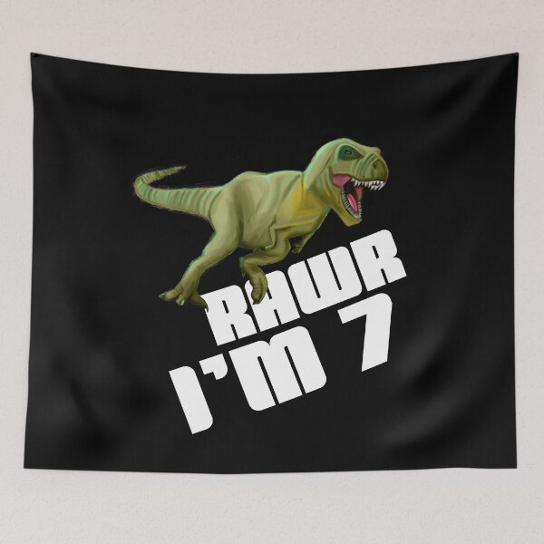 Item preview, Kids Boys 7th Birthday graphic Dinosaur T-Rex Tyrannosaurus Rex designed and sold by NoveltyMerch.