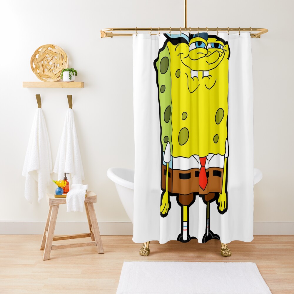 "SpongeBob Smile" Shower Curtain for Sale by dvnxl Redbubble