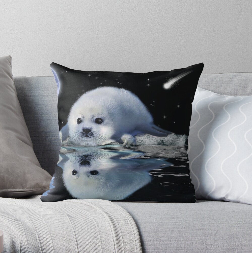 harp seal pillow