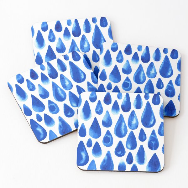 Item preview, Raindrops || Watercolor || Rain || Weather || Blue Palette designed and sold by Hilary Leslie.