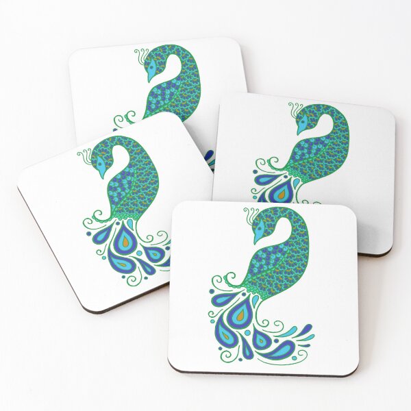 Item preview, Blue and Green Peacock || Nature || Henna designed and sold by Hilary Leslie.