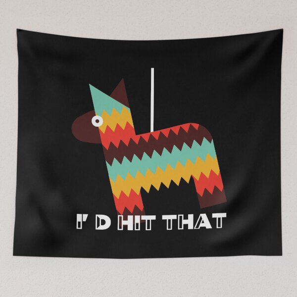 Item preview, I'd Hit That Pinata print Cinco de Mayo Retro Vintage Style designed and sold by NoveltyMerch.