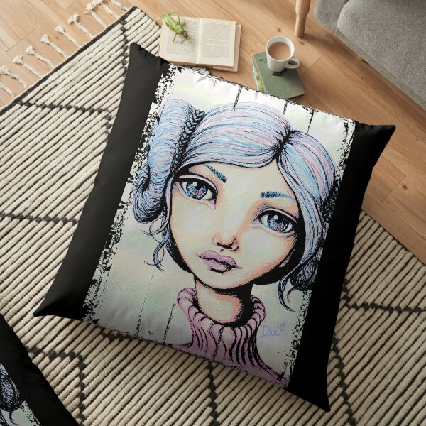 Space Buns - Full-Color Version Floor Pillow