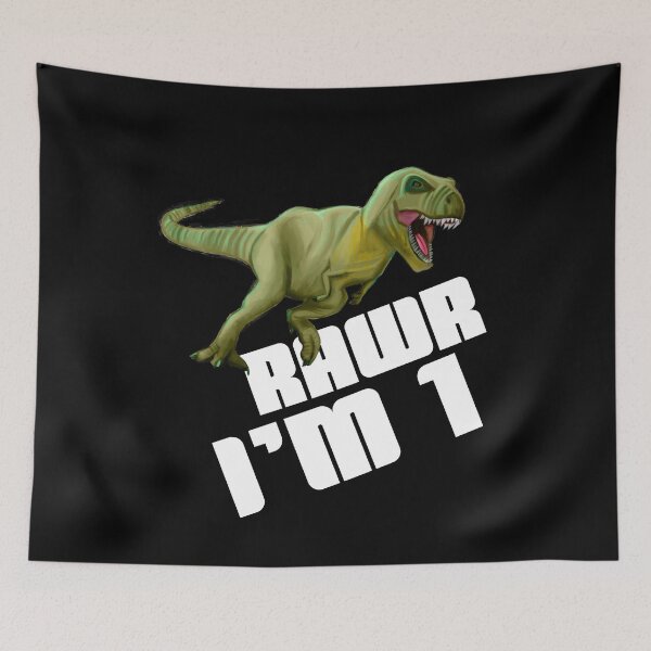Aperçu de l'œuvre 1 er anniversaire de conception pour garçons enfants T-Rex Tyrannosaurus Rex créée et vendue par NoveltyMerch.