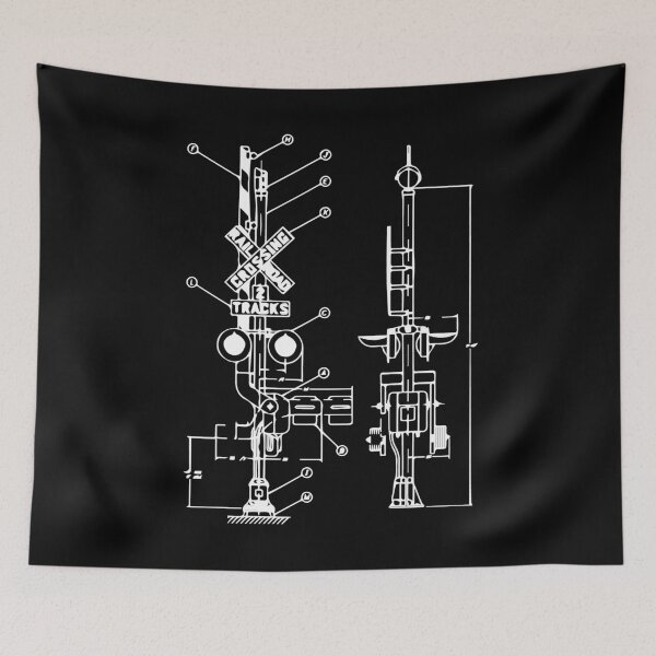 Item preview, Vintage Railway Model10 Crossing Patent Drawing Model Train designed and sold by NoveltyMerch.