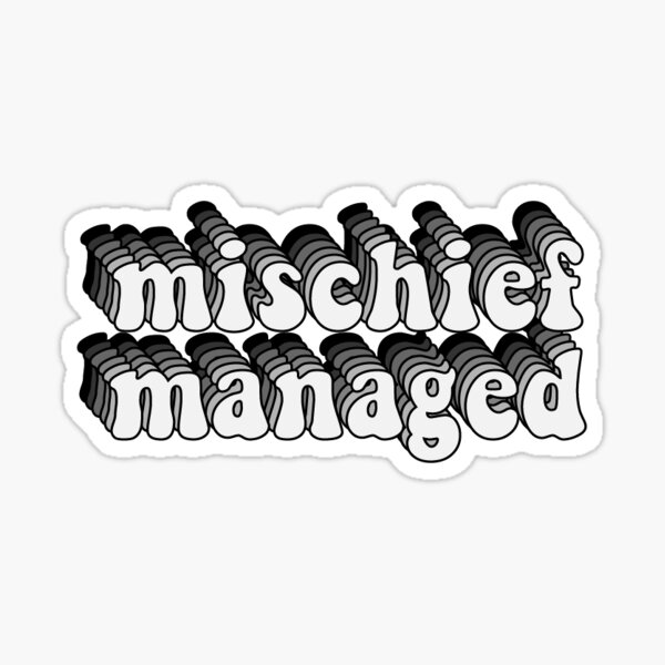 mischief managed baby Sticker
