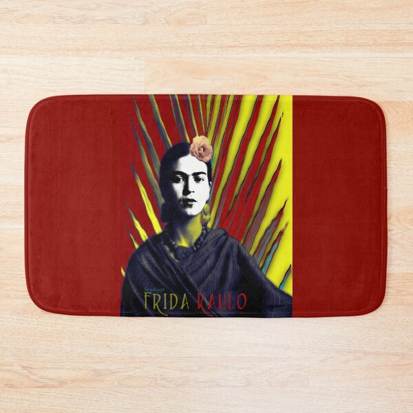Item preview, At the Beach with Frida (Ver 1.2.1) - Red Background designed and sold by Jorge Santiago Jiménez.