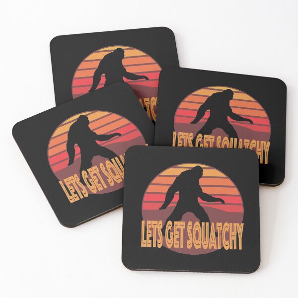 Item preview, Lets Get Squatchy Vintage Retro Graphic Logo graphic designed and sold by NoveltyMerch.