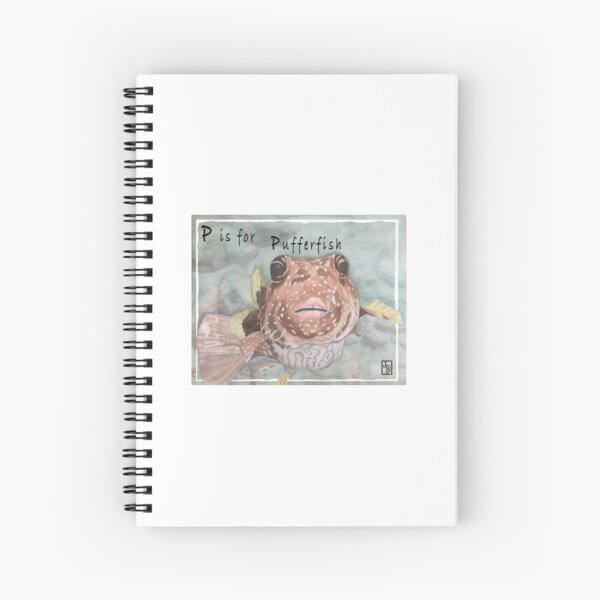 P is for Pufferfish Spiral Notebook