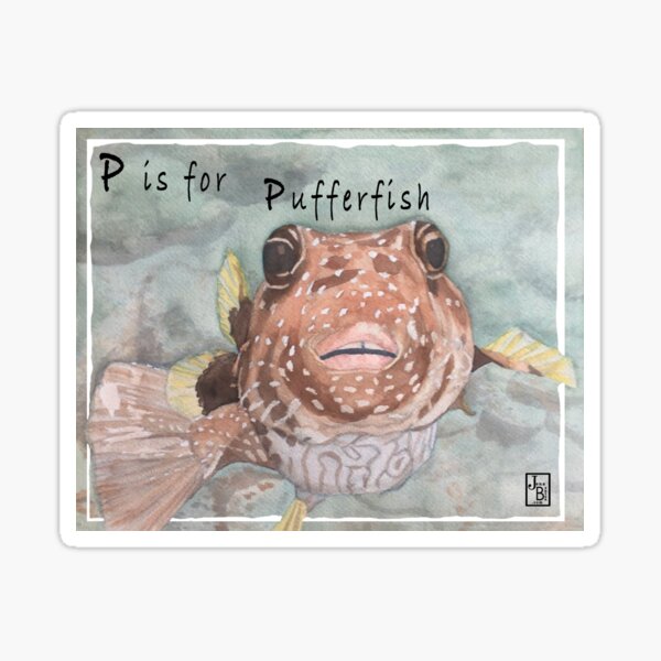 P is for Pufferfish Sticker