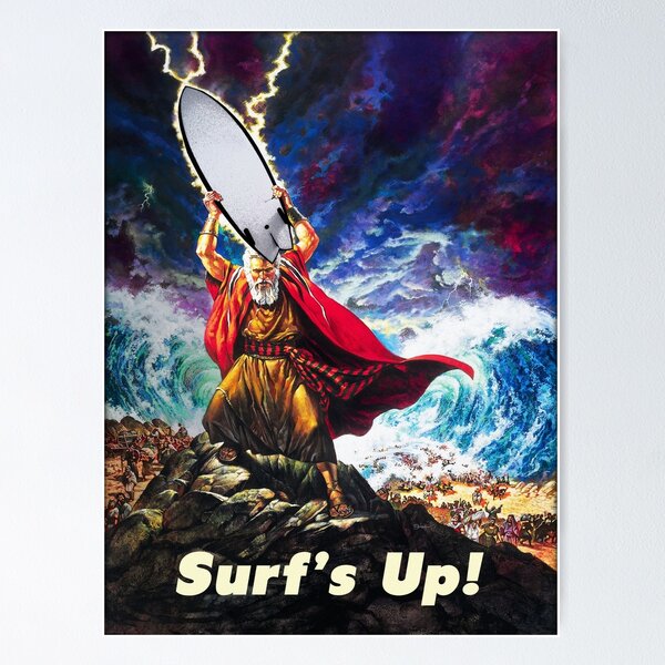 Hangin' Ten Commandments Poster