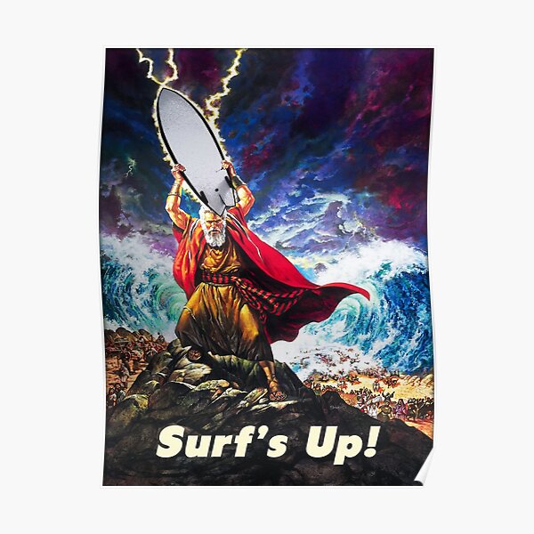 Hangin' Ten Commandments Poster