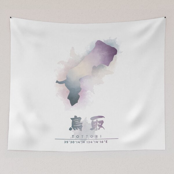 Item preview, Tottori, Japan Watercolor Map Art designed and sold by Takeda-art.