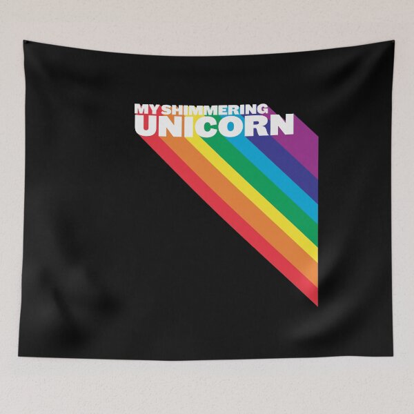 Item preview, Vintage Retro 70s 80s Style Rainbow My Shimmering Unicorn designed and sold by NoveltyMerch.