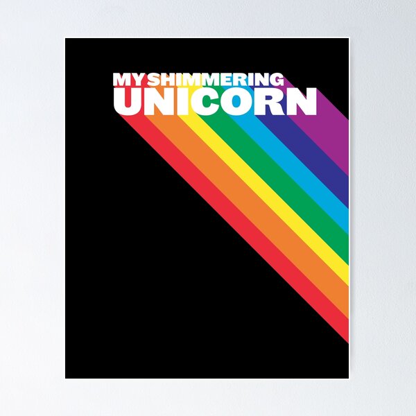 Item preview, Vintage Retro 70s 80s Style Rainbow My Shimmering Unicorn designed and sold by NoveltyMerch.