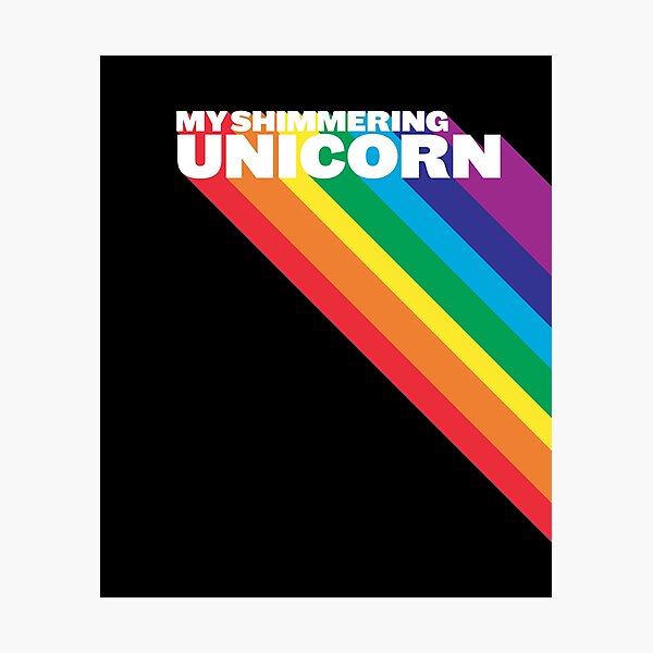 Item preview, Vintage Retro 70s 80s Style Rainbow My Shimmering Unicorn designed and sold by NoveltyMerch.
