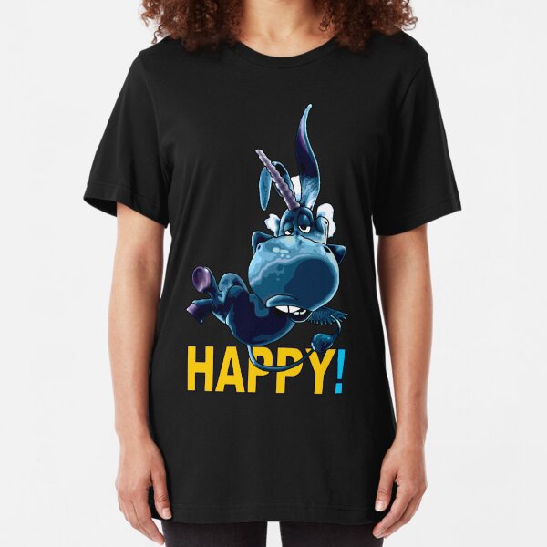 Blue Unicorn is Happy Slim Fit T-Shirt