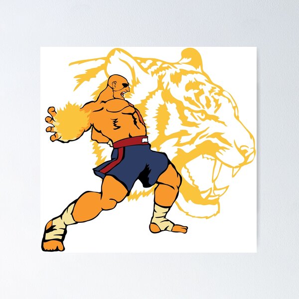 Item preview, SAGAT TIGER SPIRIT designed and sold by CreativeFlame.