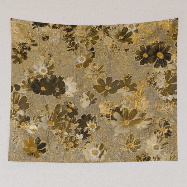 Item preview, Cosmos Flowers Garden Sepia Color designed and sold by Tsveti Dinkova.