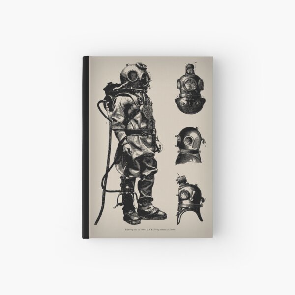 Vintage Deep Sea Diver | Nautical | Hardcover Journal