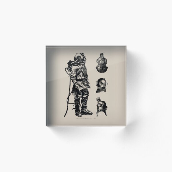 Vintage Deep Sea Diver | Nautical | Acrylic Block