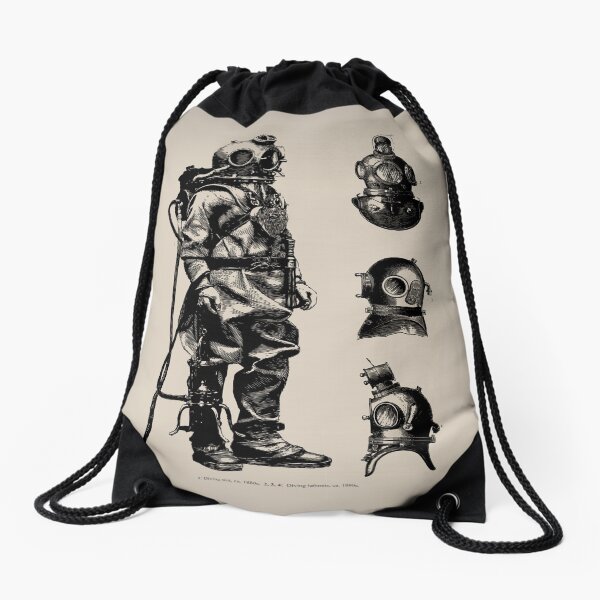 Vintage Deep Sea Diver | Nautical | Drawstring Bag