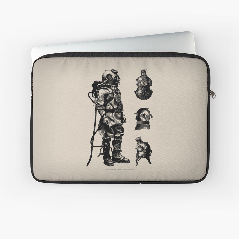 Vintage Deep Sea Diver | Nautical | Laptop Sleeve