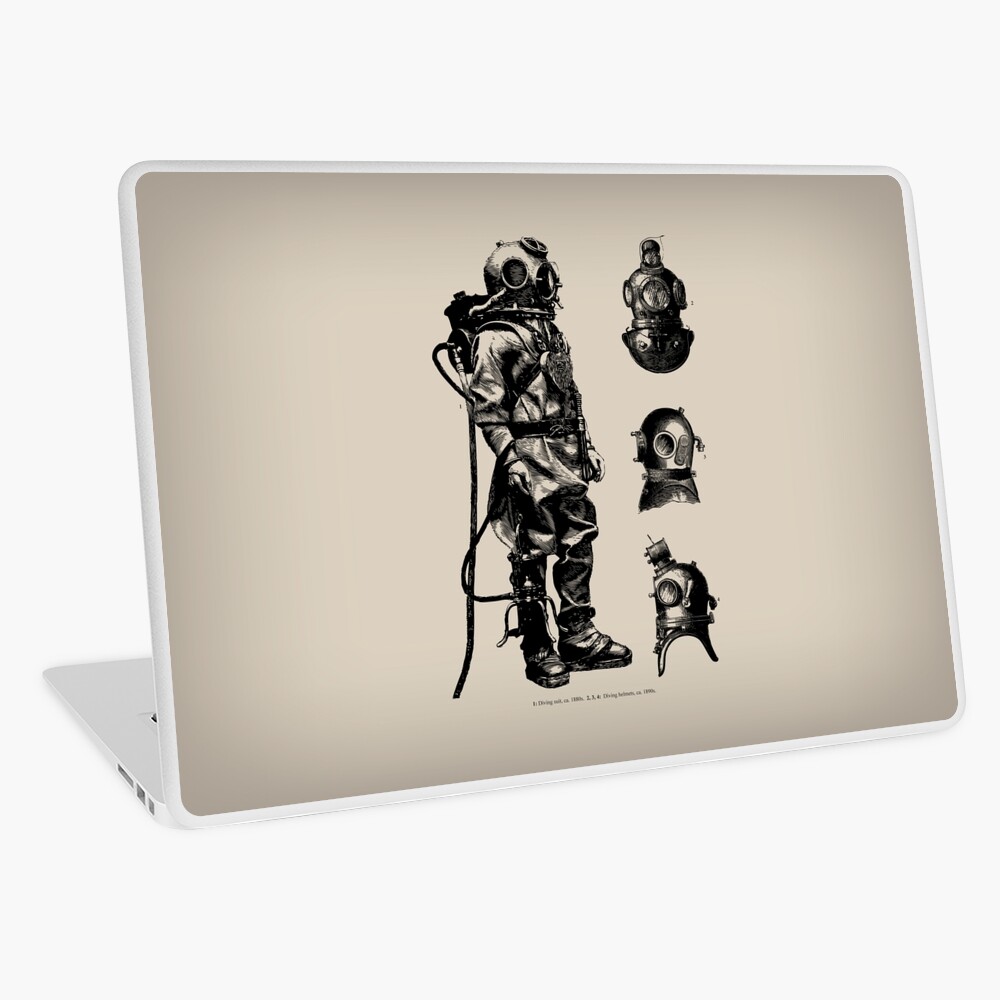 Vintage Deep Sea Diver | Nautical | Laptop Skin