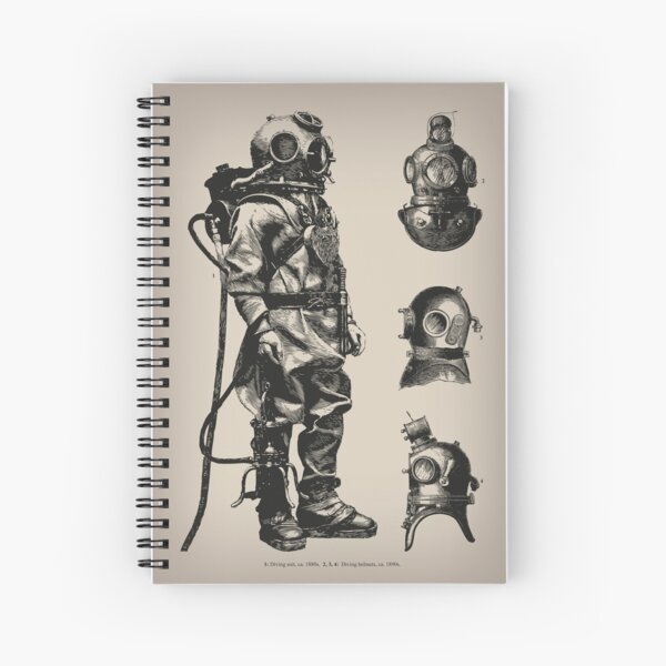 Vintage Deep Sea Diver | Nautical | Spiral Notebook