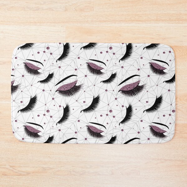 Item preview, Burgundy Lashes Seamless Pattern with glitter effect designed and sold by sashica.