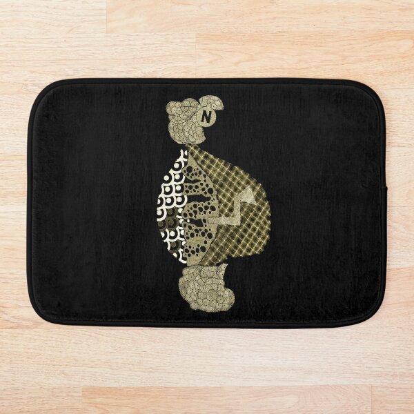 Carrickalinga Map 3 Midnight Gold Bath Mat