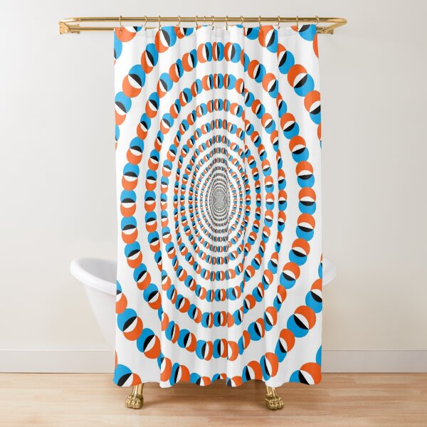 #MOVING #EYE #ILLUSION #Pattern, design, circular, abstract, illustration, art, grid, proportion, symmetrical Shower Curtain