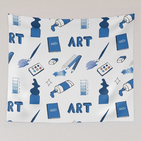 Item preview, Blue Art School Subject Sticker Pack designed and sold by The-Goods.