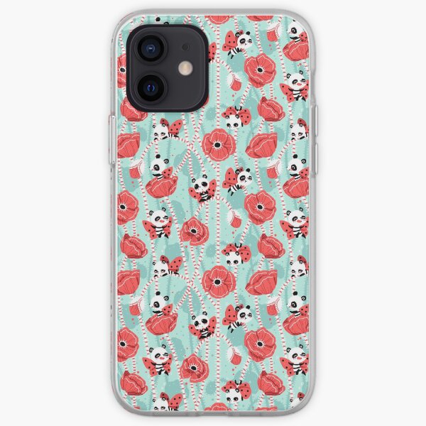 Poppy Pandas iPhone Soft Case
