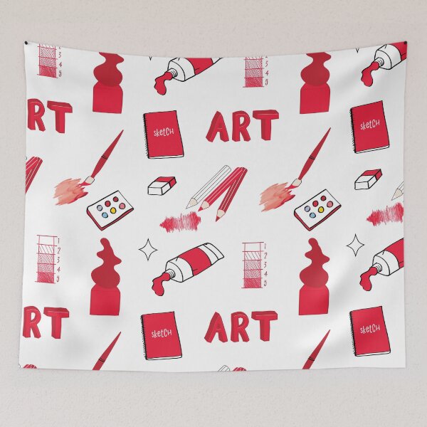 Item preview, Red Art School Subject Sticker Pack designed and sold by The-Goods.