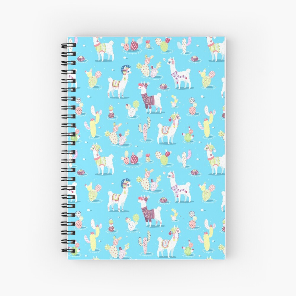 Alpaca Pattern Spiral Notebook